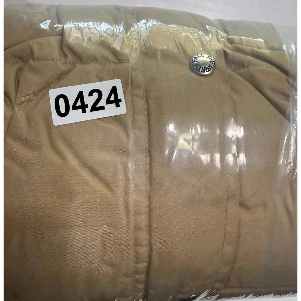 Vintage The North Face Brown Label Down Puffer‎ Jacket Tan Made in USA Medium